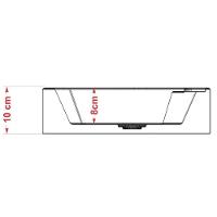 Cuba Pia De Apoio Para Banheiro Retangular Aria Rt50 Azul Turquesa C08 - 5