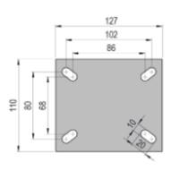 Rodizio Pne Base Fixa Carrinho De Carga Lonas Rol.Esfera - 3