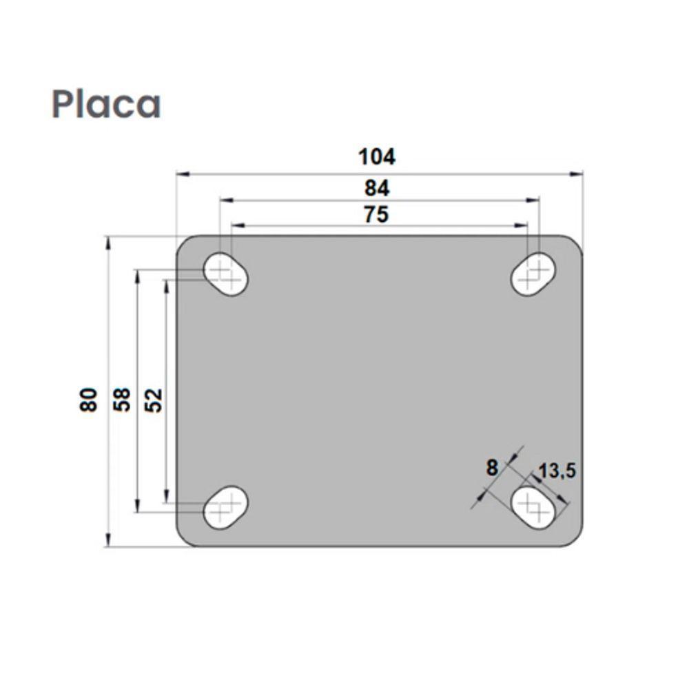 Rodizio Fixo 4 Pol. Pvc Flp.412.Bp.Fp - (Kit C/2 Pç) Colson - 2