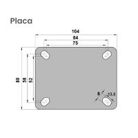 Rodizio Fixo 4 Pol. Pvc Flp.412.Bp.Fp - (Kit C/2 Pç) Colson - 2