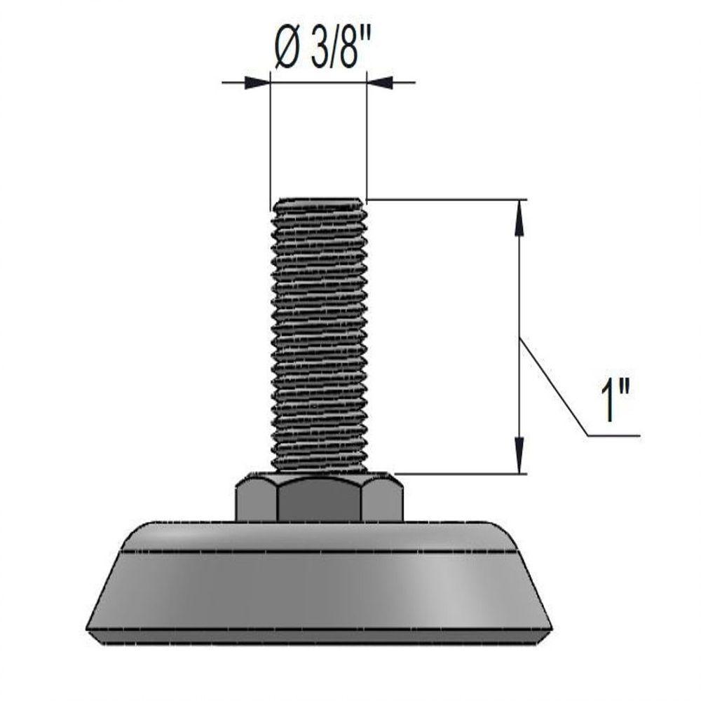 2 Rodizio Inox 2 Pol. Roda Nylon Com Espiga Com Freio - 3