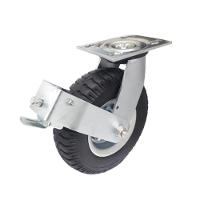 Rodizio Borracha Roda Maciça 250-4 Rol.Esfera C/Freio 200Kg - 3