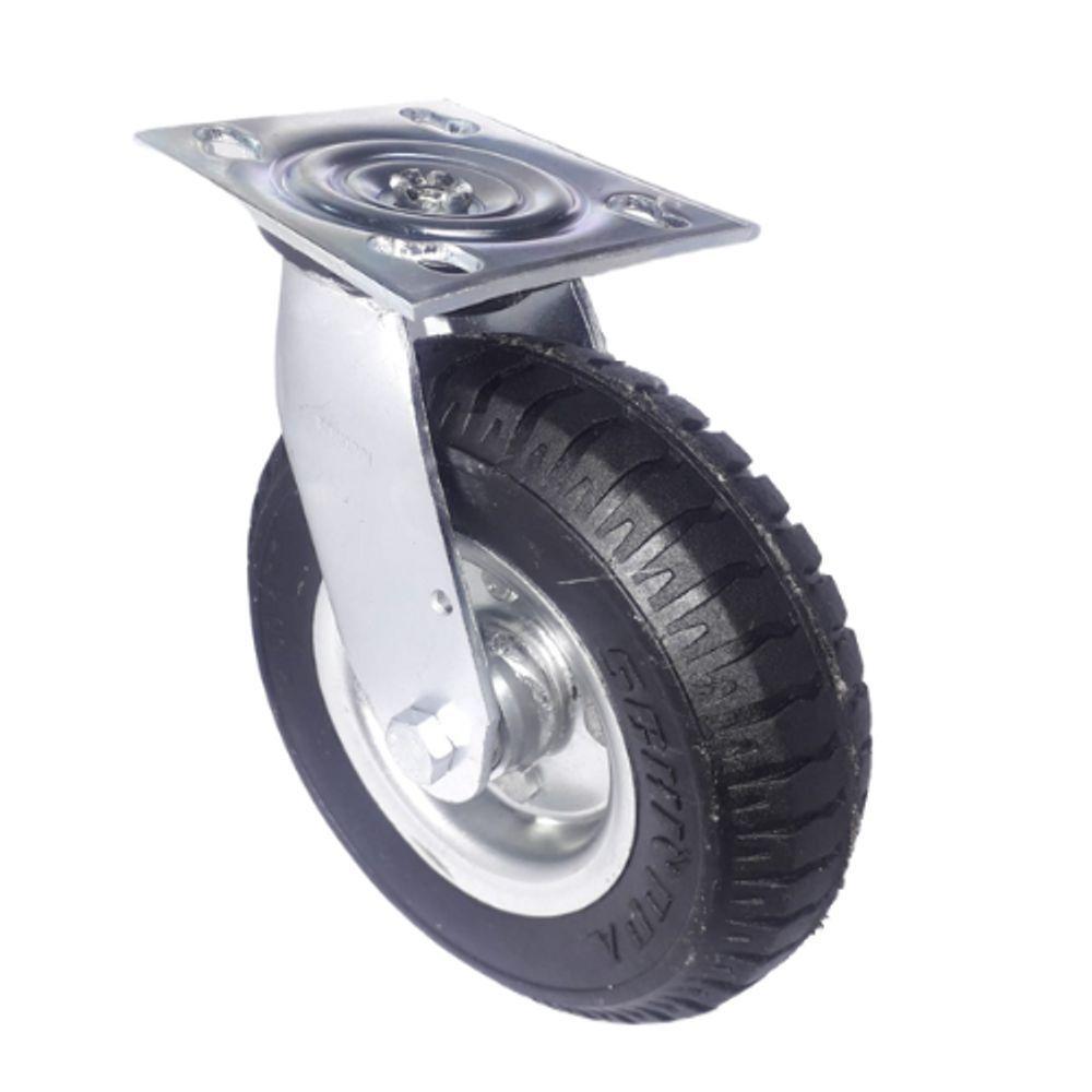 Rodizio Borracha Roda Maciça 250-4 Rol.Esfera S/Freio 200Kg - 4