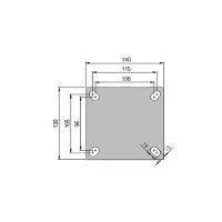 Rodizio Industrial Carga Pesada 6X2 Pol. Fixo Ferro c/700 Kg - 2