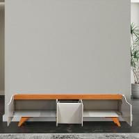 Rack Grecia Para Tv Até 75 Polegadas 4 Portas 1 Gaveta Cor:naturalle/off - 3