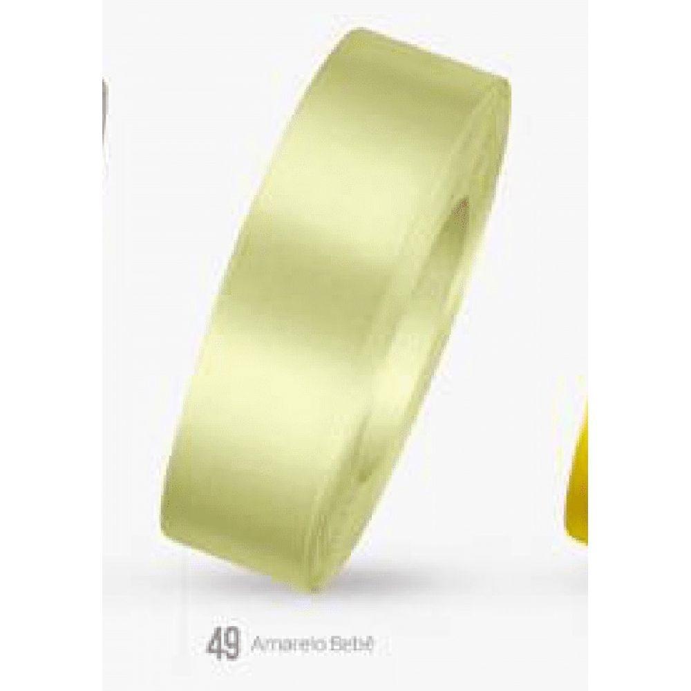 Fita De Cetim Tecida-10 Metros/15 Mm/ Amarelo Bebe Nº 41 - 1