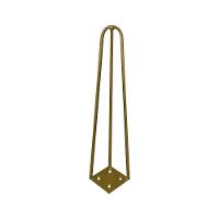 Pé De Metal 30 Cm Mesa De Canto Rack E Puffs Dourado