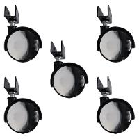 Kit 5 Rodízios Com Chapa U Sem Trava Com Face Espelhado - 1