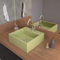 Cuba Pia De Apoio Para Banheiro Quadrada Q355W Verde Acqua C08 - Mpozenato - 13