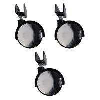 Kit 3 Rodízios Com Chapa U Sem Trava Com Face Espelhado - 1