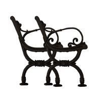 Par Pé De Banco Praça Jardim Colonial Em Ferro Fundido. - 1