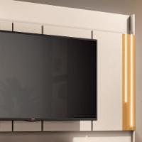 Home Theater Decorativo Punk Para Tv Até 75" Com Led Off White/cinamomo G26 - Gran Belo - 2