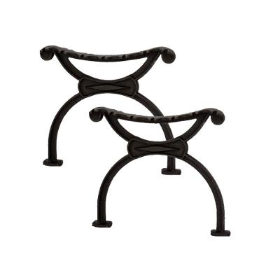 Par Pé De Banco Praça Jardim Banqueta Bola Em Ferro Fundido.