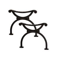 Par Pé De Banco Praça Jardim Banqueta Bola Em Ferro Fundido. - 1