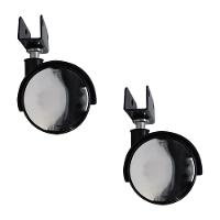 Kit 2 Rodízios Com Chapa U Sem Trava Com Face Espelhado - 1