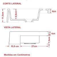 Cuba Pia Semi Encaixe Para Banheiro Quadrada Kuad 395 C08 Rosa - Mpozenato - 2