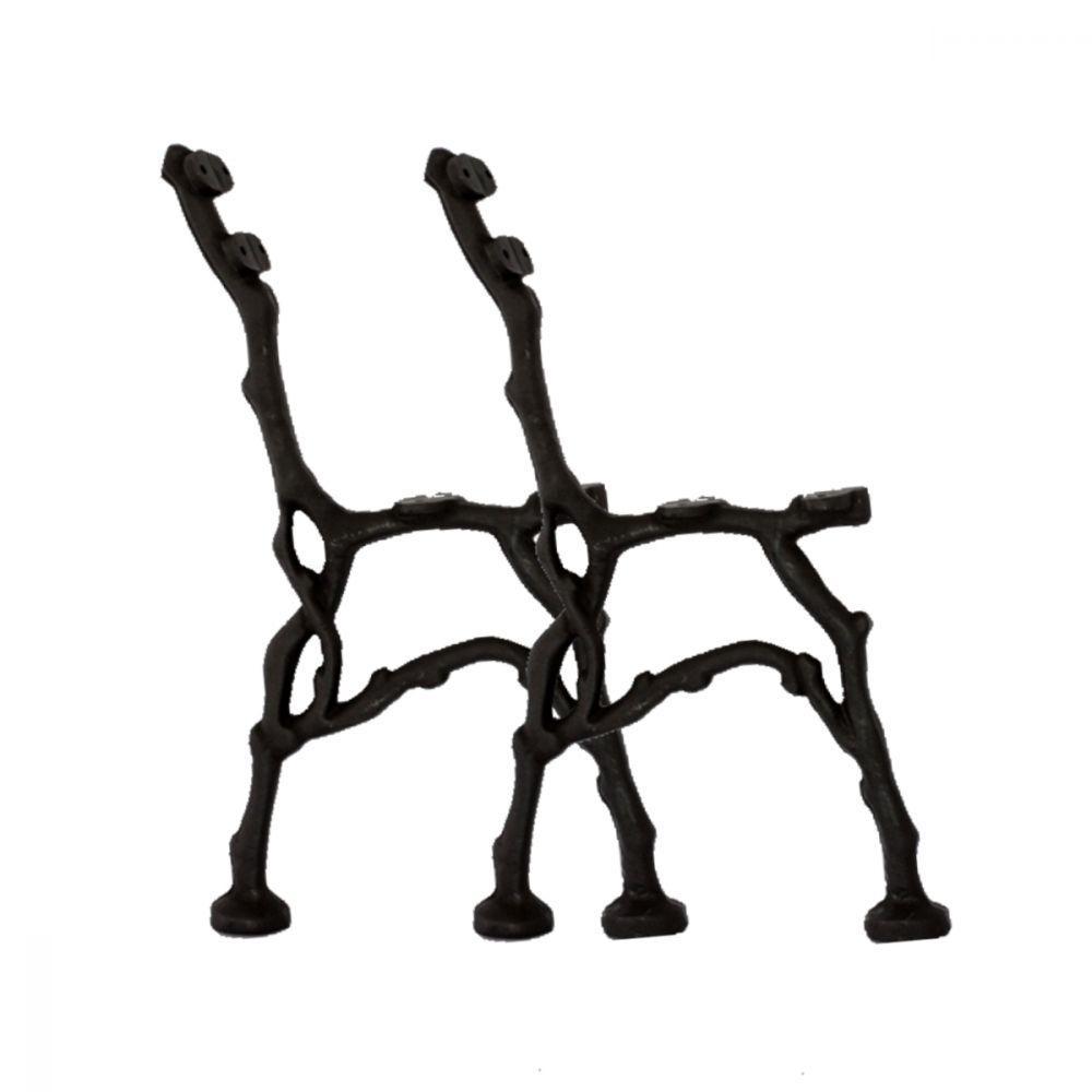 Par Pé De Banco Praça Jardim Raizinha Em Ferro Fundido. - 2