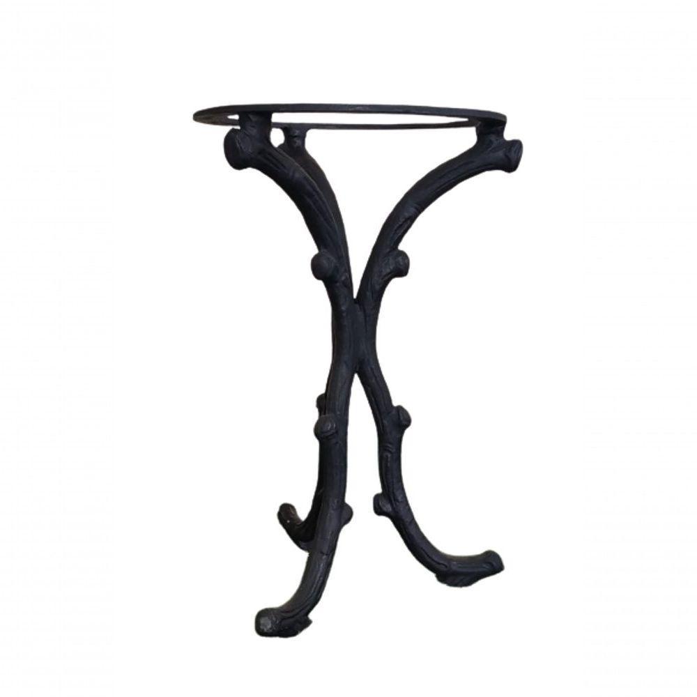 Pé De Mesa Tronco Raiz Base Ferro Fundido Pronto Artes - 1