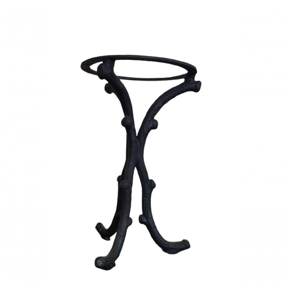 Pé De Mesa Tronco Raiz Base Ferro Fundido Pronto Artes - 2