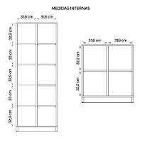 Kit Escritório Conjunto 4 Peças Cubic Branco Caemmun