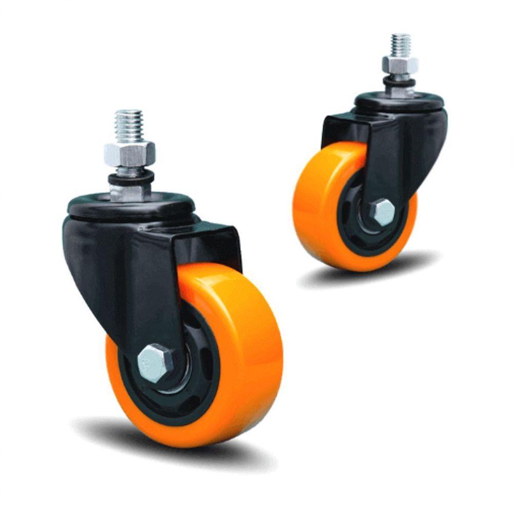 2 Rodizio 3 Pol Com Espiga Sem Freio Com Rolamento - 1