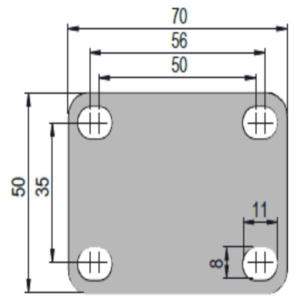 4 Rodizio Para Móveis 2 Pol C Freio Glpbf.210.bpa - 2