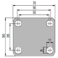 4 Rodizio Para Móveis 2 Pol C Freio Glpbf.210.bpa - 2