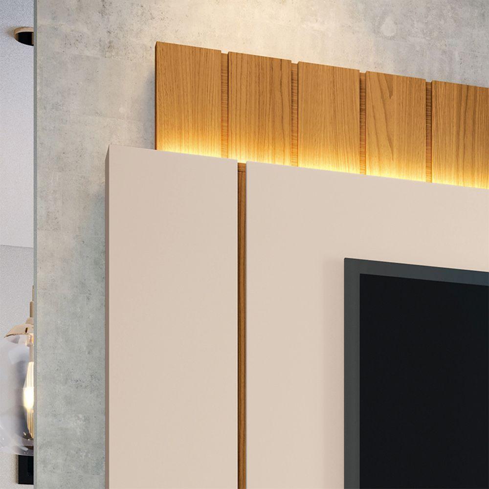 Painel Home Suspenso 1.8 Para Tv Até 55" Sala De Estar Shawn Off White/cinamomo G26 - Gran Belo - 7
