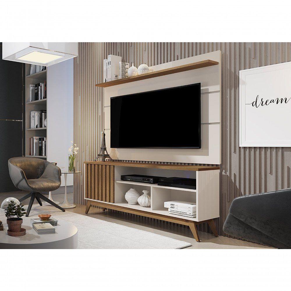 Rack Malbec Wood Ripado Off White/freijo - Giga - 1