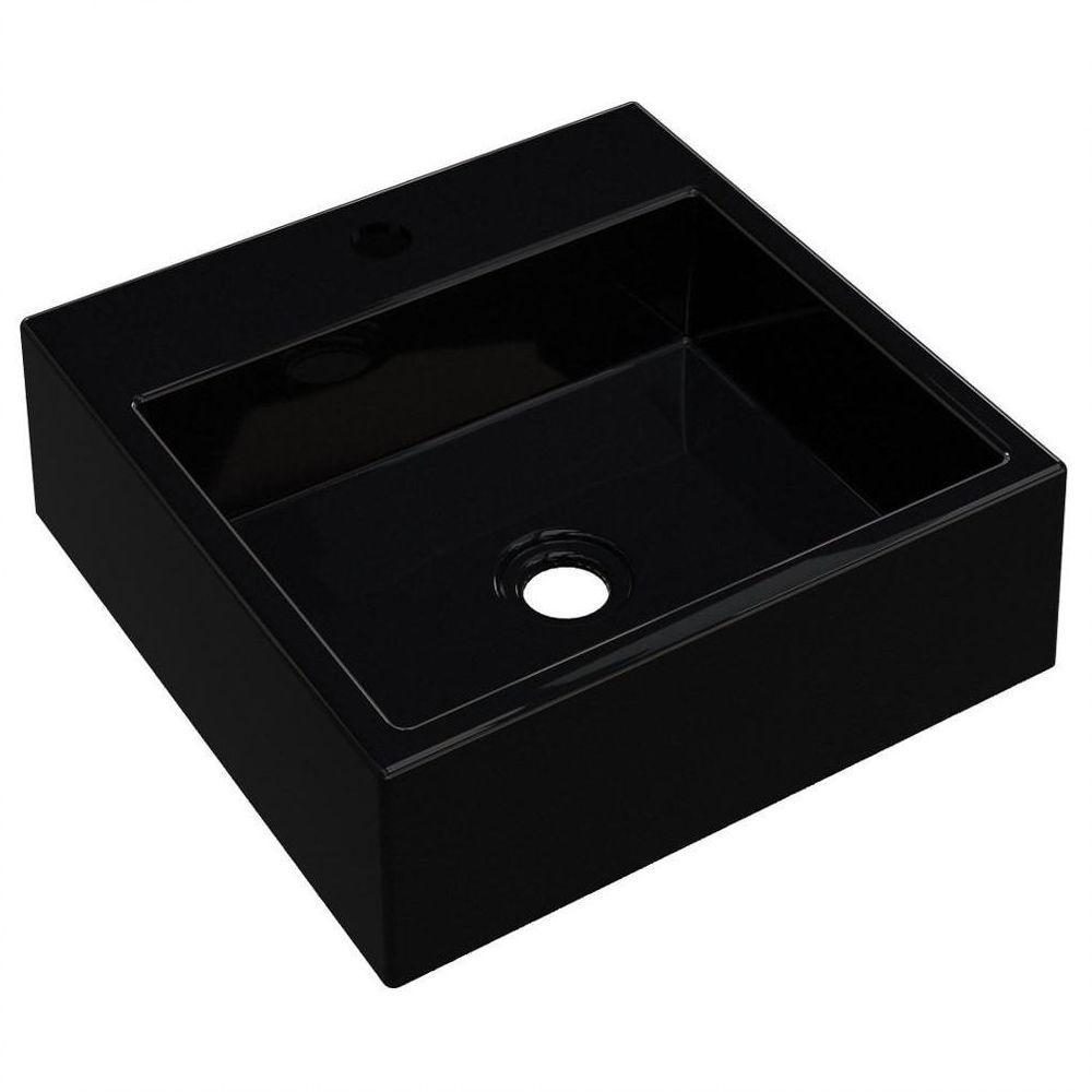Cuba Pia De Apoio Para Banheiro Quadrada Q355w Preto C08 - 1