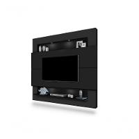 Painel Para Tv 75" Com Nicho E Prateleira Riviera 217 Preto - Luapa - 2