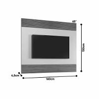 Painel Madrid Para Tv Até 65 Polegadas Detalhe Ripado Mavaular Naturalle/Off White. - 2