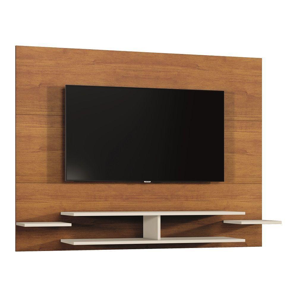 Painel Vitória Para Tv Até 55 Polegadas Mavaular Naturalle/Off White - 1