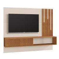 Painel Malaga Ripado C/Led Cascata Para Tv Até 75 Polegadas Mavaular Naturalle/Off White. - 3