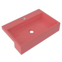 Cuba Pia Semi Encaixe Para Banheiro Retangular 54cm Xrt C08 Rosa - 1