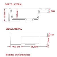 Cuba Pia Semi Encaixe Para Banheiro Retangular 54cm Xrt C08 Rosa - 2