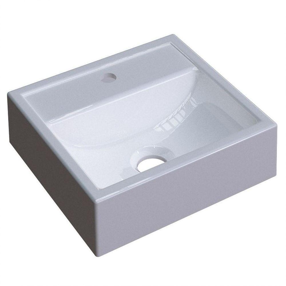 Cuba Pia De Apoio Para Banheiro Quadrada Kuad 32 C08 Branco - 1