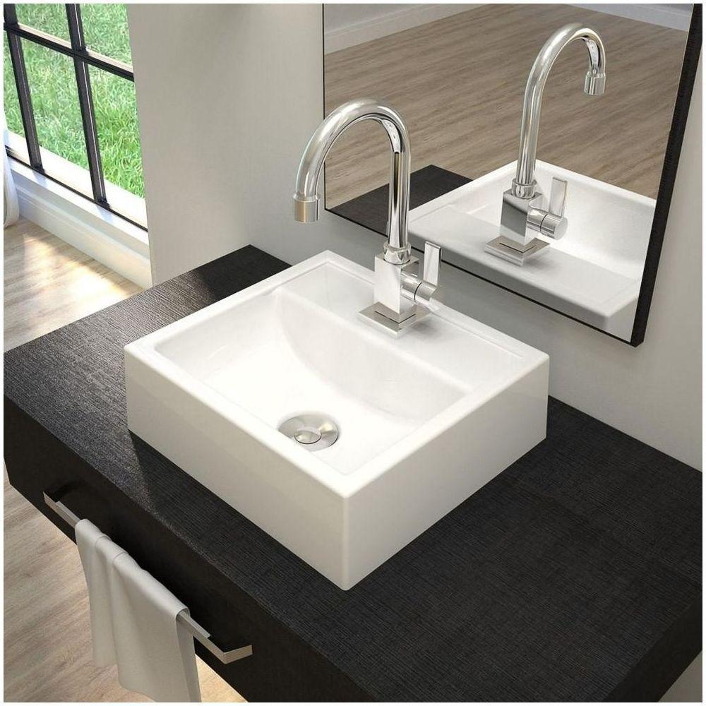 Cuba Pia De Apoio Para Banheiro Quadrada Kuad 32 C08 Branco - 6