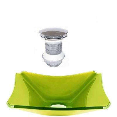 Cuba Vidro Retangular Chanfrada 37 Verde Oliva Válvula Click