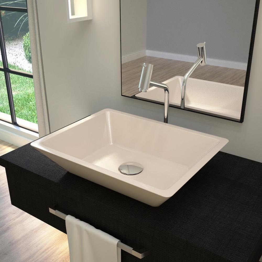 Kit 02 Cubas De Apoio Banheiro Lavabo C01 Rt45 Bege - 5