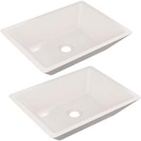 Kit 02 Cubas De Apoio Banheiro Lavabo C01 Rt45 Bege - 1