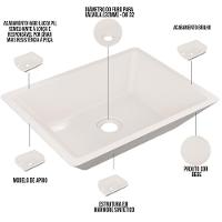 Kit 02 Cubas De Apoio Banheiro Lavabo C01 Rt45 Bege