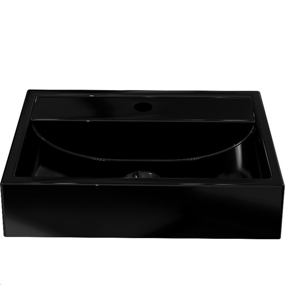 Cuba De Apoio Retangular Para Banheiro Lavabo C01 Q450 Preto - 2