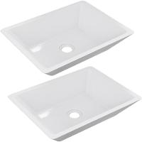 Kit 02 Cubas De Apoio Banheiro Lavabo C01 Rt45 Branco - 1