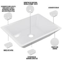 Kit 02 Cubas De Apoio Banheiro Lavabo C01 Rt45 Branco