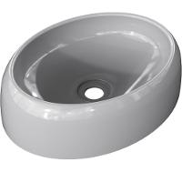 Cuba De Apoio Oval Para Banheiro Lavabo C01 Capri O39 Cinza - 1