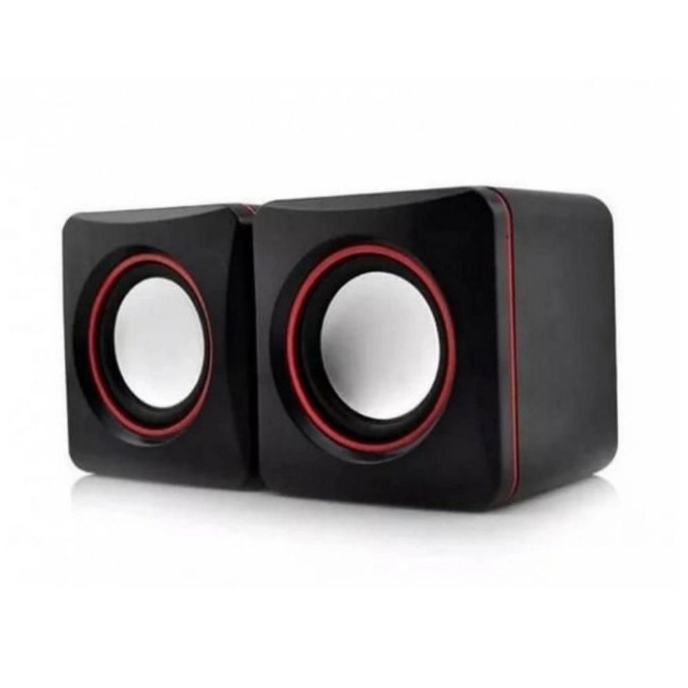 Caixa de Som para Computador Pc Notebook 3w Rms Cabo P2 Usb - 1