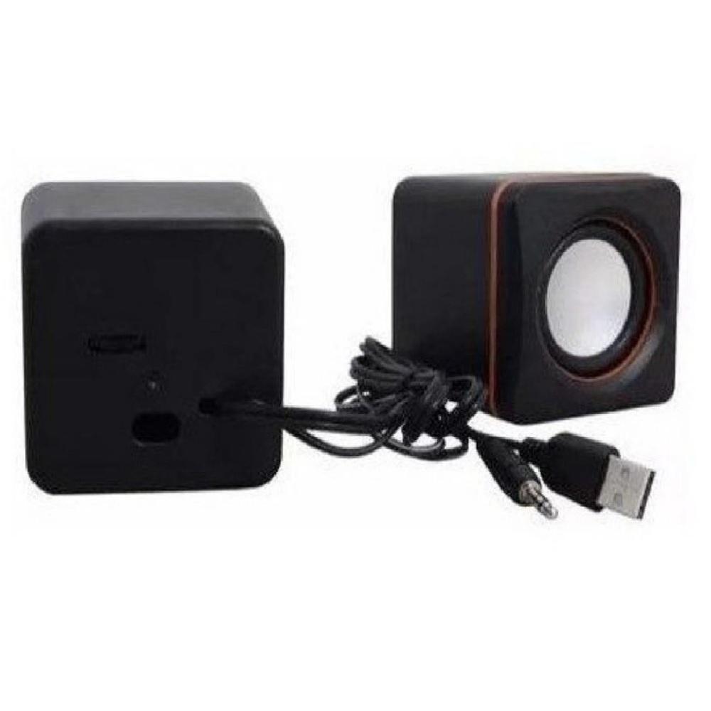 Caixa de Som para Computador Pc Notebook 3w Rms Cabo P2 Usb - 2