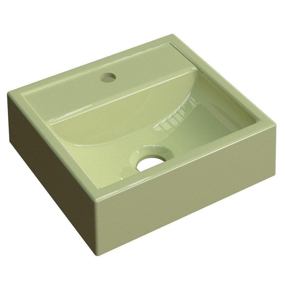 Cuba Pia De Apoio Para Banheiro Quadrada Kuad 32 C08 Verde Acqua - 1