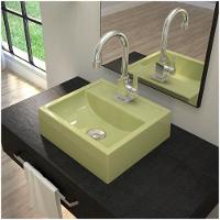 Cuba Pia De Apoio Para Banheiro Quadrada Kuad 32 C08 Verde Acqua - 4